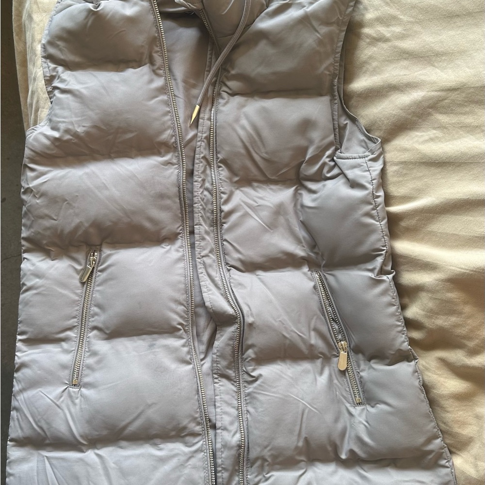 Zara Silver Puffer Vest